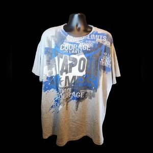 EUC Tapout MPS Territory Men’s Gray Short Sleeve T-Shirt Courage  Size 2XL/XXL